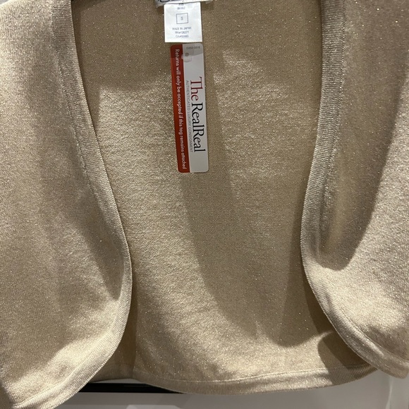 EUC Oscar de la Renta Cashmere/Silk/lurex Bolero Shrug - Picture 5 of 7